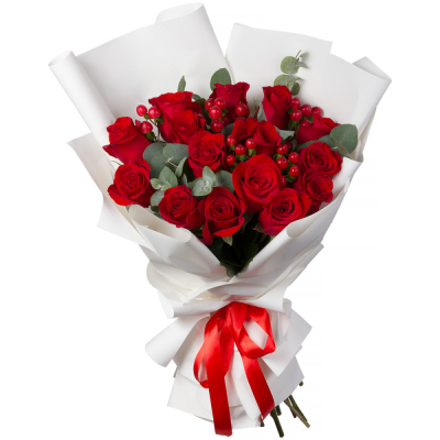 Букет «История любви» – 15 красных роз для вашей прекрасной истории Ломоносов Санкт-Петербург