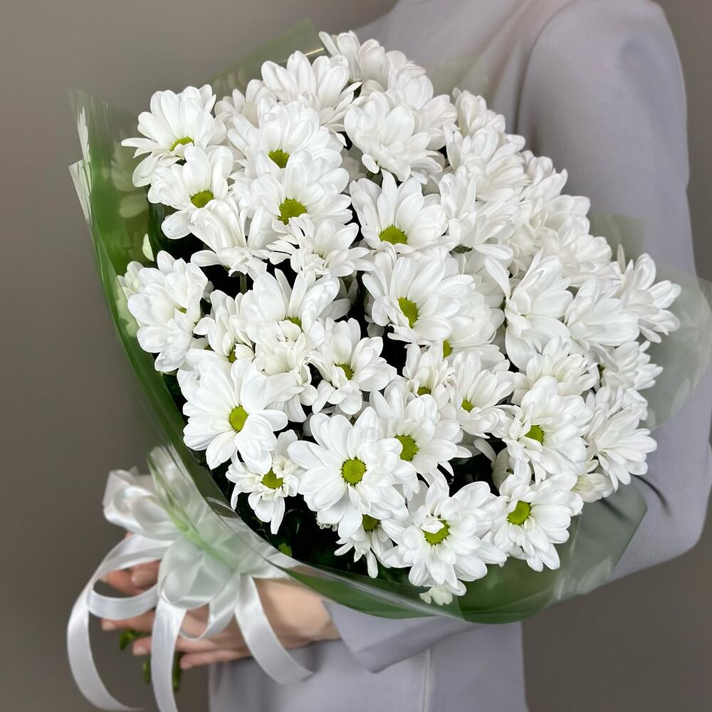 Букет «Мечты о лете» – свежесть белых хризантем Ломоносов Санкт-Петербург