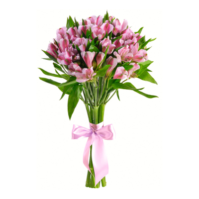 Букет «Хорошее настроение» из розовых альстромерий – солнечный подарок Ломоносов Санкт-Петербург