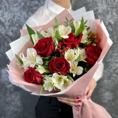 Букет «Нуар» – контраст страсти и нежности Ломоносов Санкт-Петербург